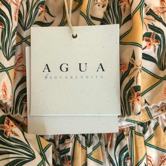 Agua by Agua Bendita Dress Chan Chan Miel Flor Mini Floral Cotton XSl - Picture 7 of 9